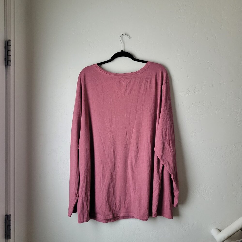 Terra & Sky Mauve Long Sleeve Blouse - Picture 5 of 6